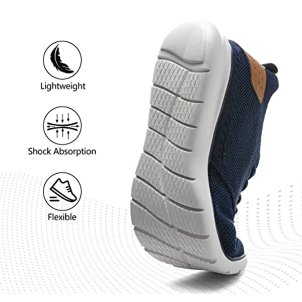 Men's Breathable Mesh Casual Sneakers - DARK BLUE - 5